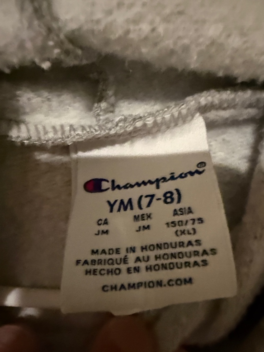 Champion Gray NC State Wolfpack Pullover Hoodie with Red Logo - Picture 3 of 5